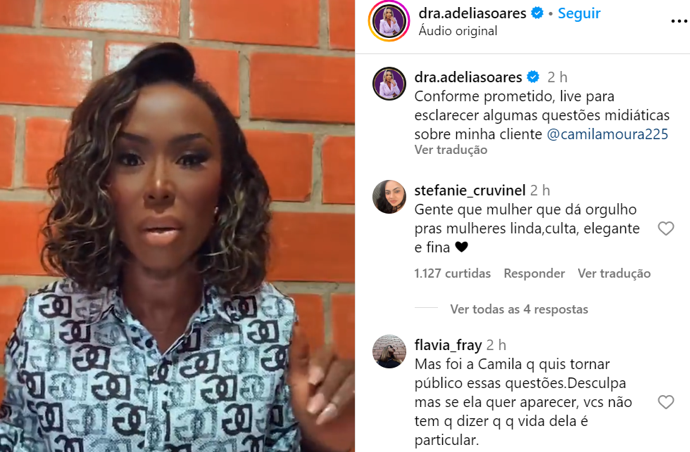 Advogada suzanense que defende mulher de Buda do BBB desabafa nas redes