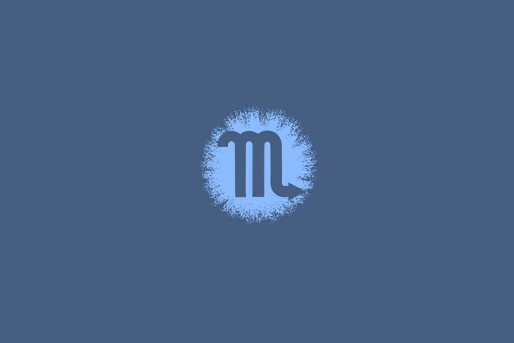 Ilustração do signo de escorpião