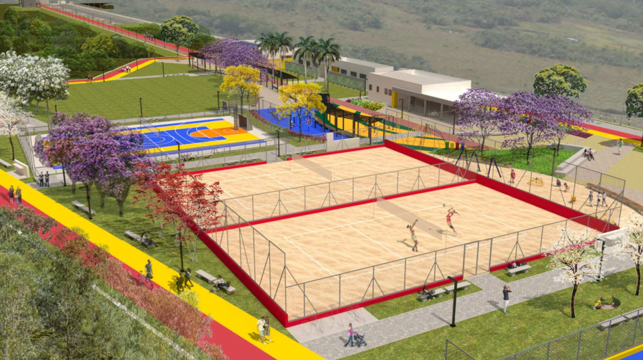 Parque Airton Nogueira, em Mogi, terá foco na prática esportiva; veja imagens do projeto