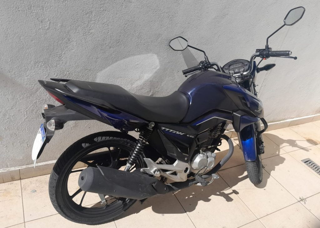 Moto utilizada na tentativa de assalto que resultou na morte de Bruno Cavalcante | Polícia Civil.