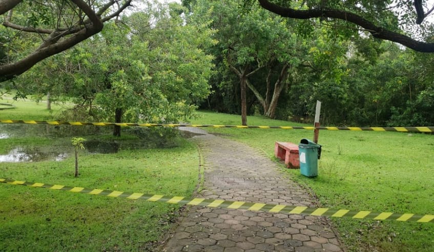 Parque Centenário, em Mogi, segue fechado após alagamento e sem data para reabertura