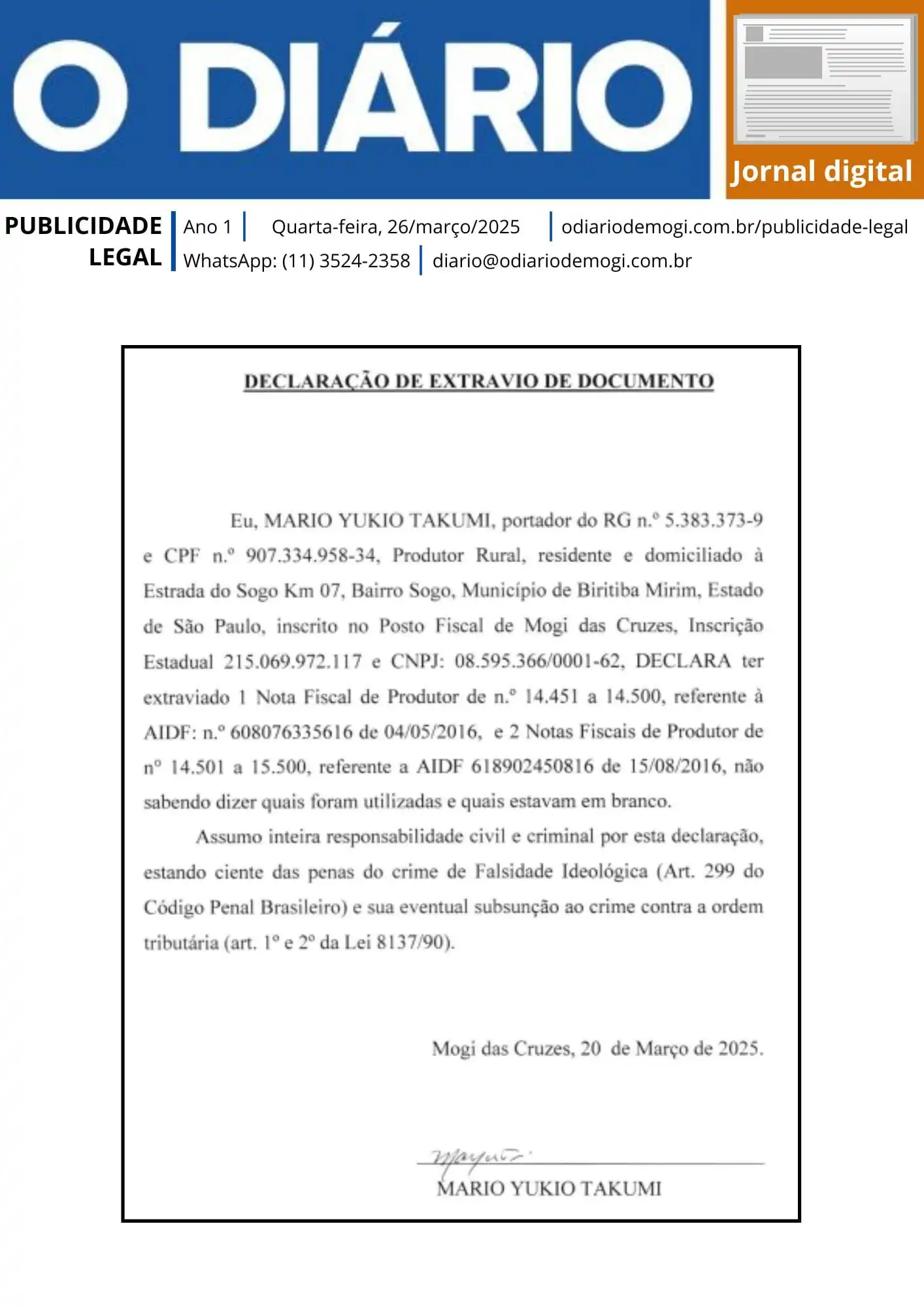 26 de março de 2025