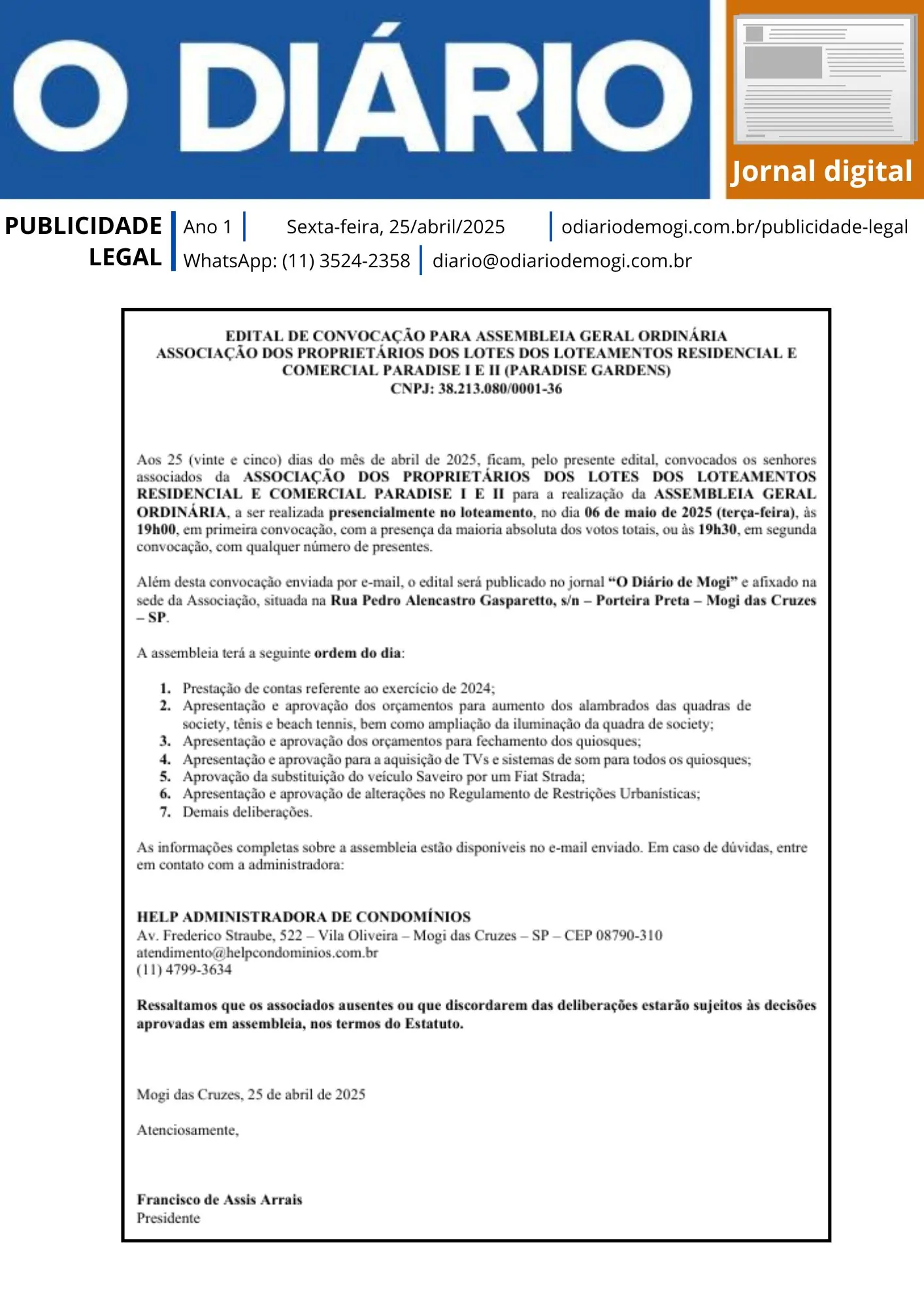 25 de abril de 2025
