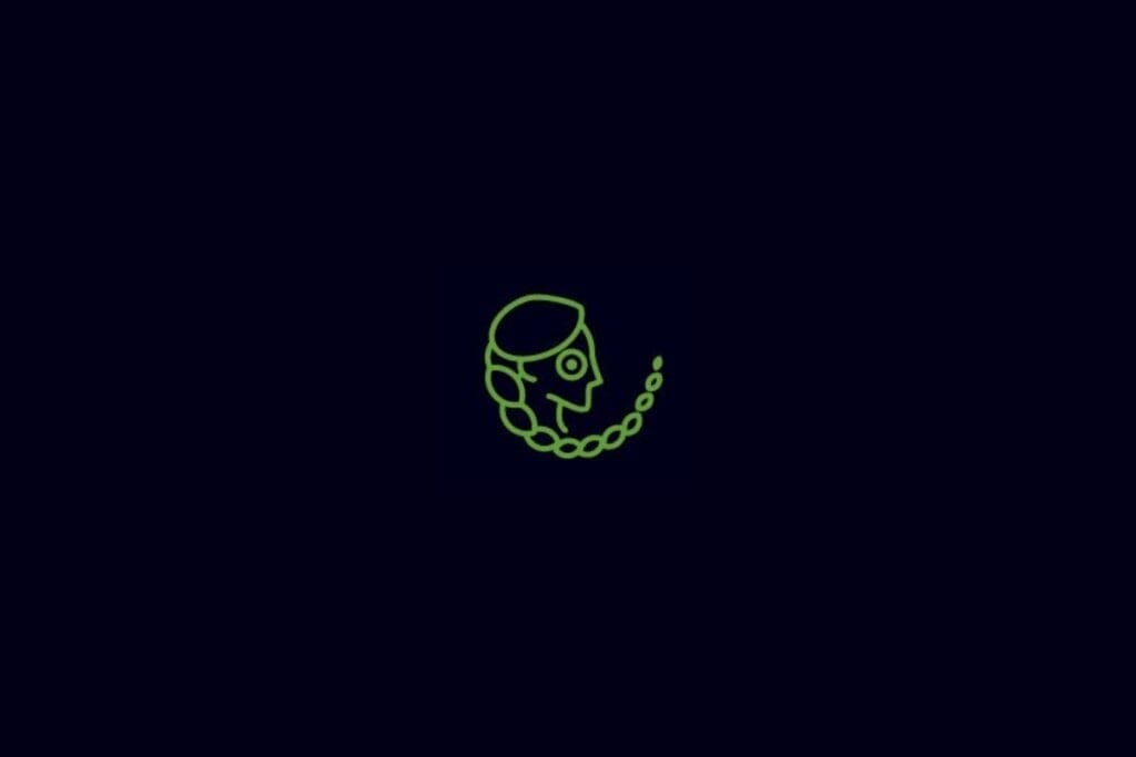 Ilustração do signo de Virgem em um fundo azul