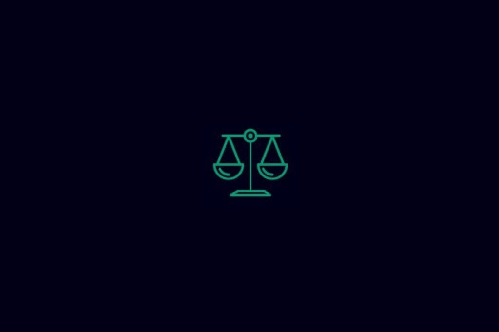 Ilustração do signo de Libra em um fundo azul
