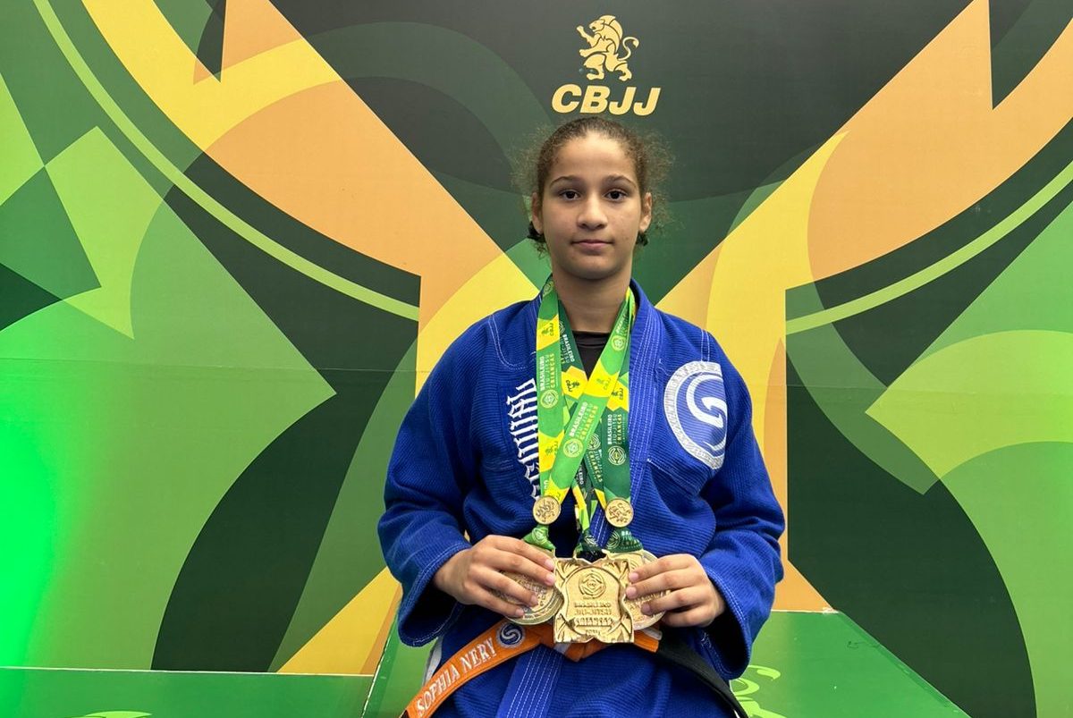 Atleta itaquaquecetubense de 12 anos conquista tricampeonato brasileiro de jiu-jítsu