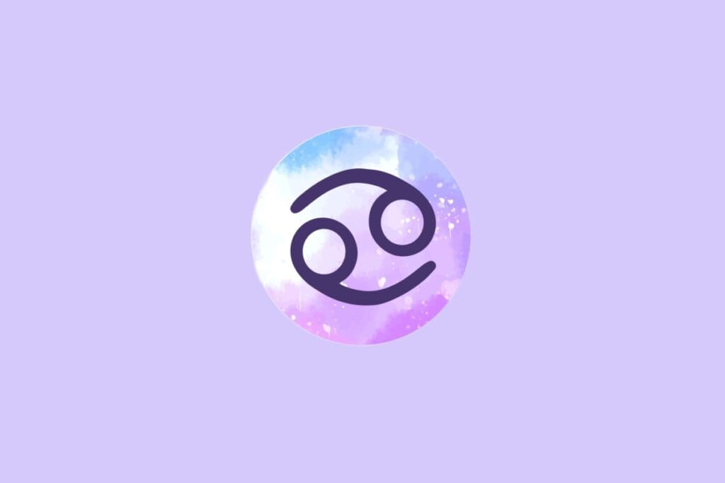 Imagem do signo de Câncer, com um símbolo formado por duas curvas que se assemelham a números 6 e 9 conectados