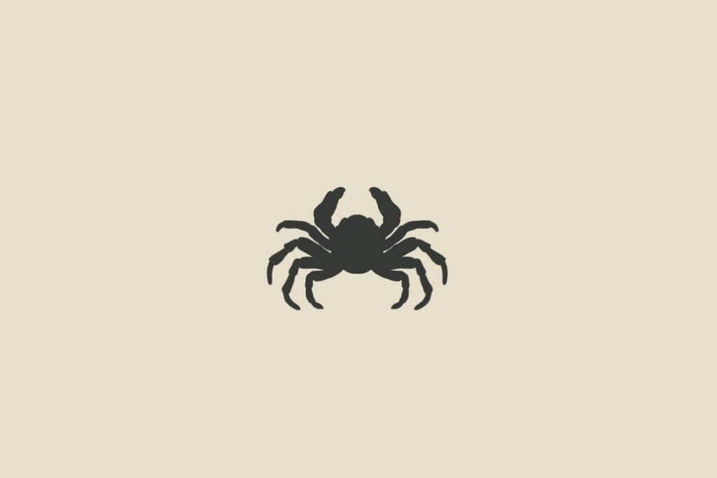 Ilustração do signo de Câncer em um fundo cinza