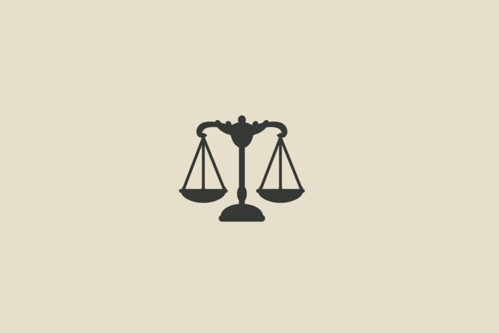 Ilustração do signo de Libra em um fundo cinza