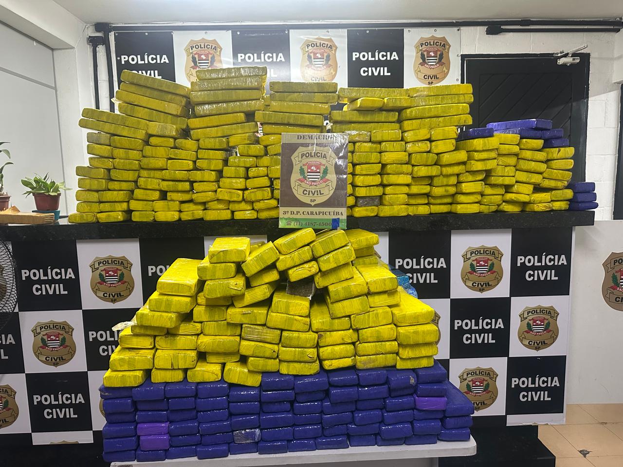 Polícia apreende 336 kgs de maconha que seriam entregues em Mogi das Cruzes