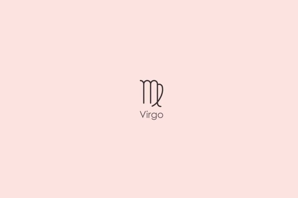 Ilustração do signo de virgem em um fundo rosa