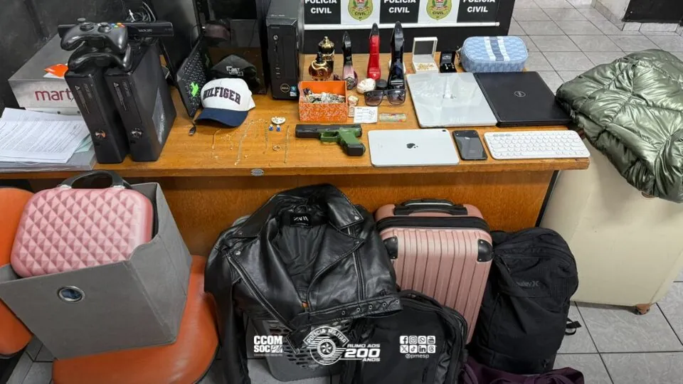 PM detém trio por furto de R$ 50 mil em objetos de residência, em Suzano