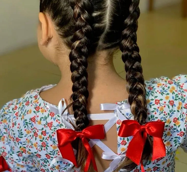 Penteados para festa junina | Foto: Pinterest