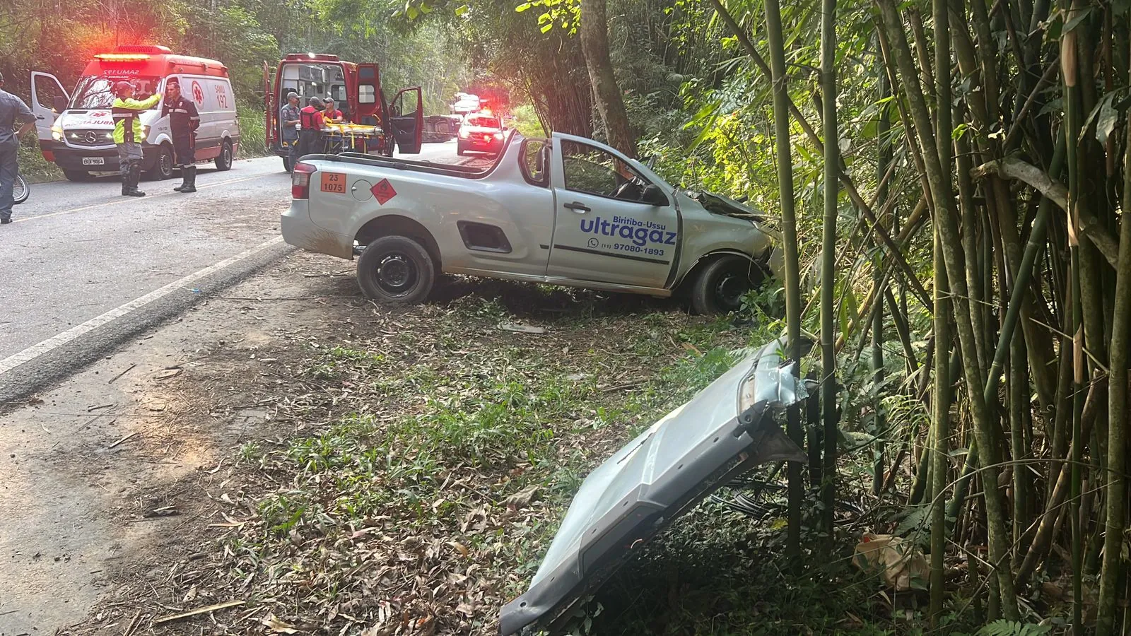Homem morre após acidente de trânsito na Estrada Fujitaro Nagao, em Mogi das Cruzes