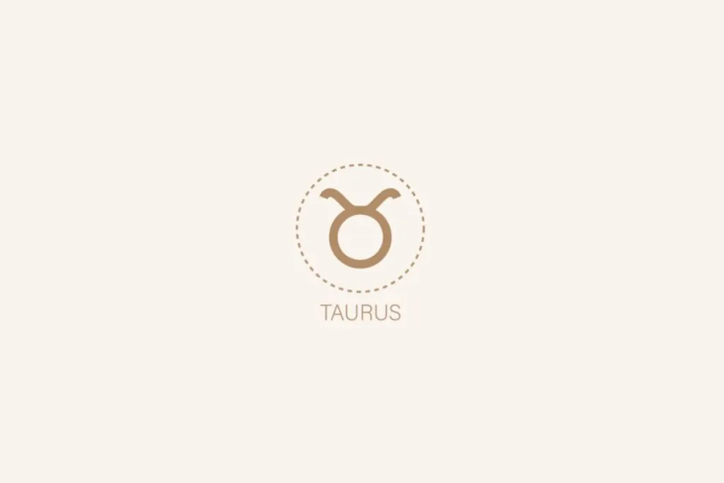 Ilustração do signo de touro em um fundo rosa-claro