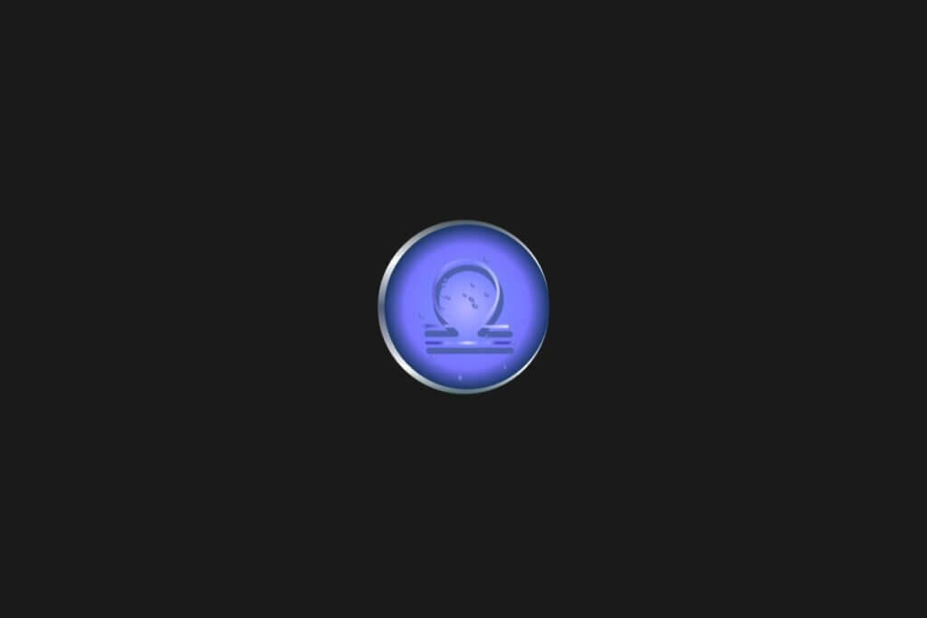 Ilustração de um círculo azul, com o símbolo de libra dentro, centralizado em um fundo preto
