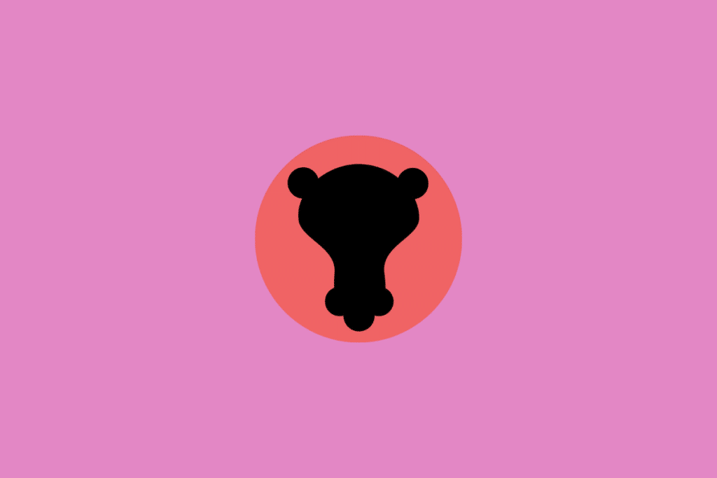 Ilustração do signo de leão dentro de um círculo vermelho e centralizado em fundo rosa